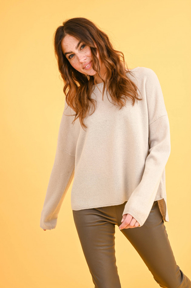 1868 U-Boot-Pullover aus Cashmere-Mix in Sand