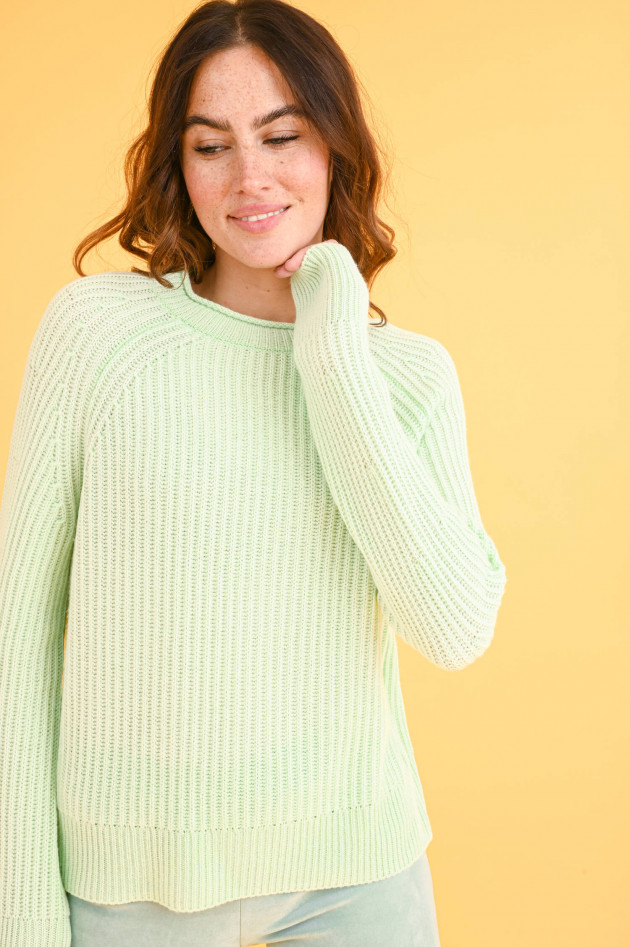 1868 Rundhals-Pullover aus Cashmere-Mix in Mint