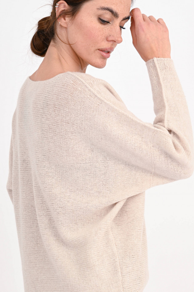 1868 Boxy Strickpullover aus Cashmere-Mix in Sand