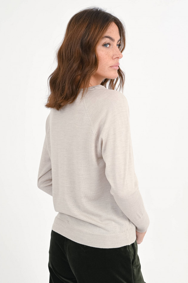 1868 Pullover aus Woll-Seide-Mix in Beige