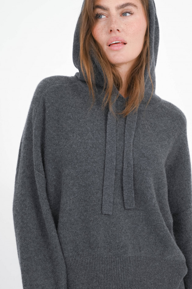 1868 Cashmere-Hoodie in Dunkelgrau