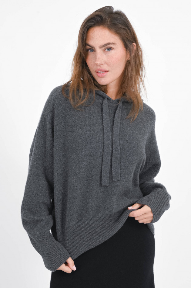 1868 Cashmere-Hoodie in Dunkelgrau