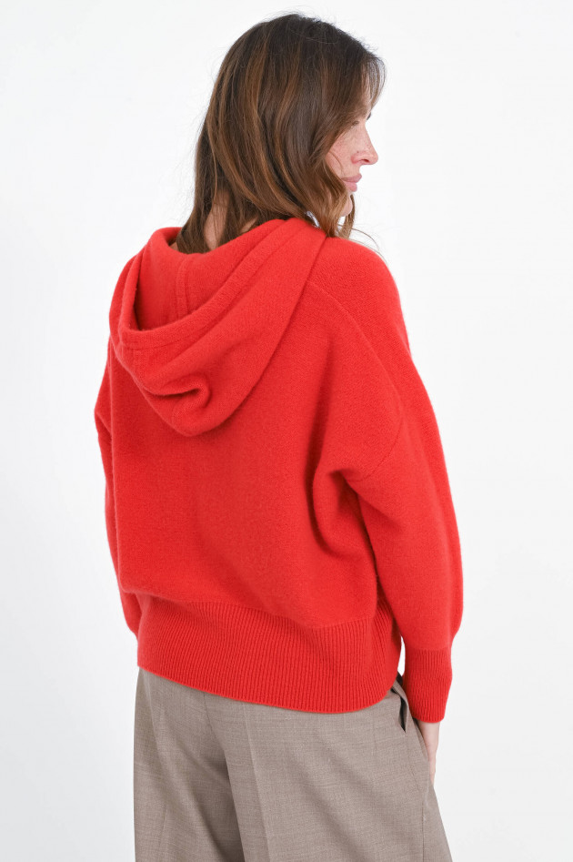 1868 Cashmere-Hoodie in Rot