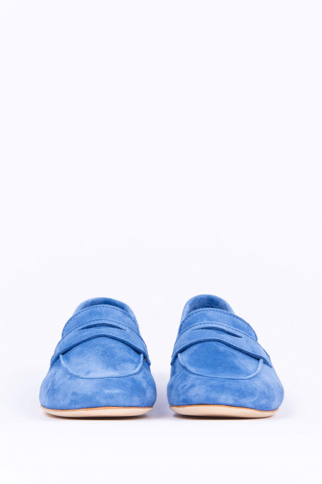 1868 Loafer aus Veloursleder in Blau