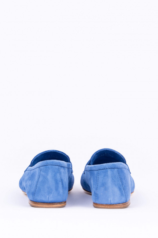 1868 Loafer aus Veloursleder in Blau