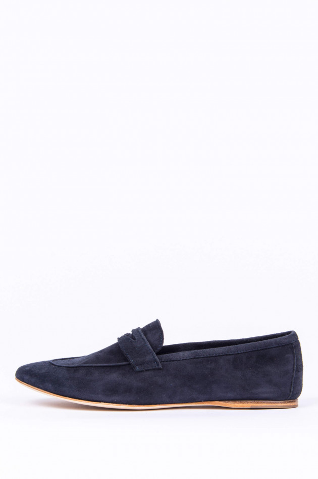 1868 Loafer aus Veloursleder in Navy