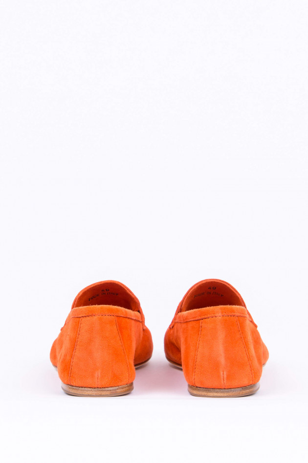 1868 Loafer aus Veloursleder in Orange