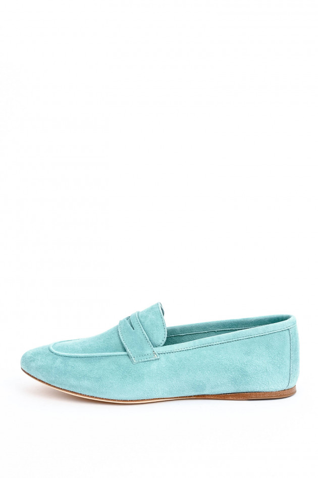 1868 Loafer aus Veloursleder in Mint