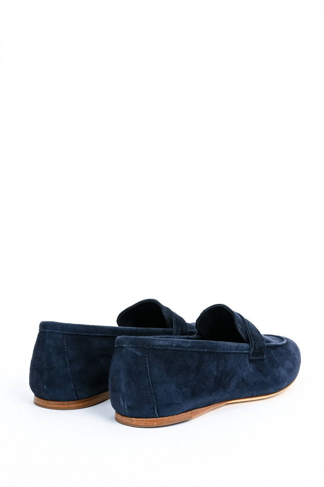 1868 Loafer aus Veloursleder in Marine