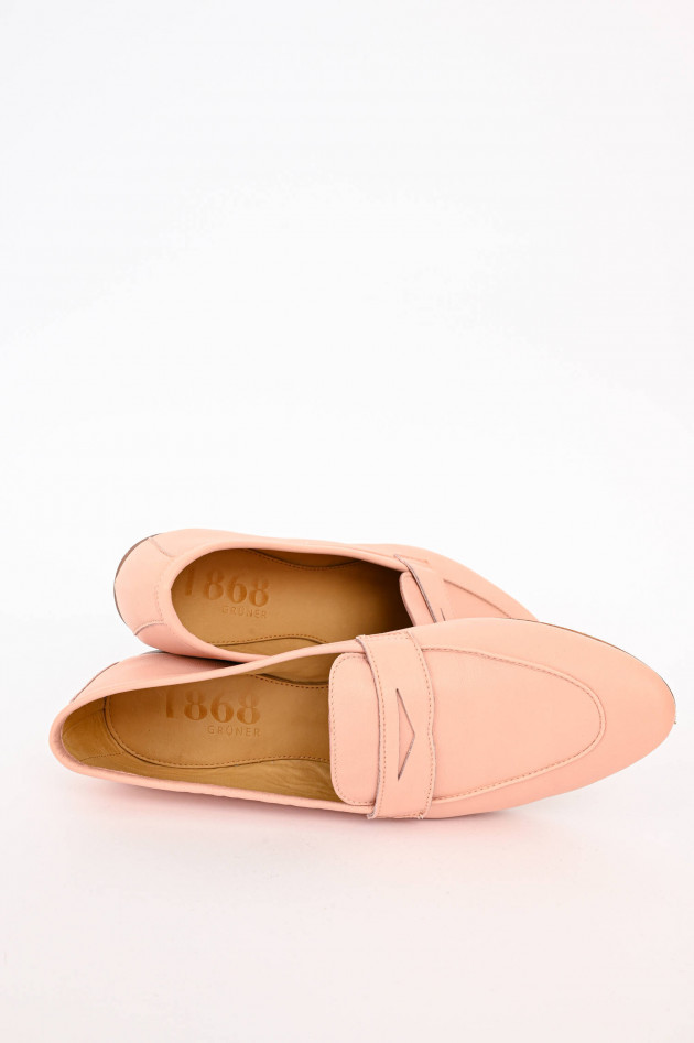 1868 Glattleder-Loafer in Puder