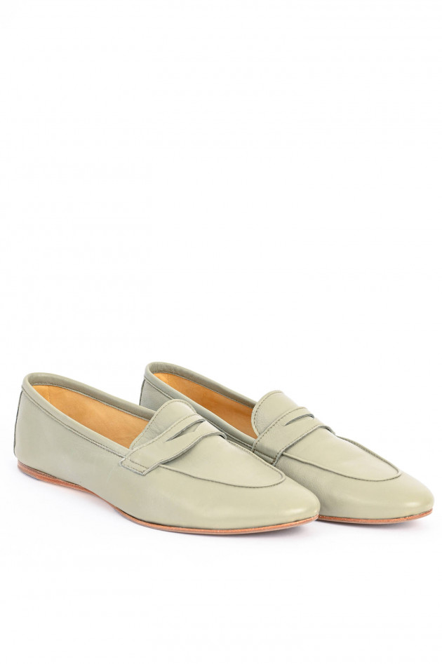 1868 Glattleder-Loafer in Salbei