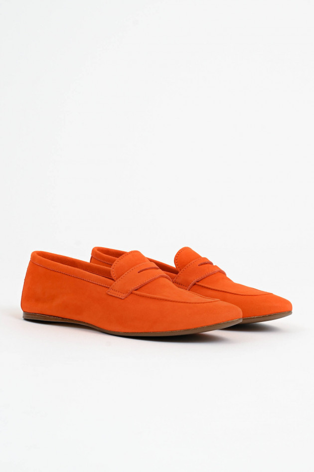 1868 Veloursleder-Loafer in Orange