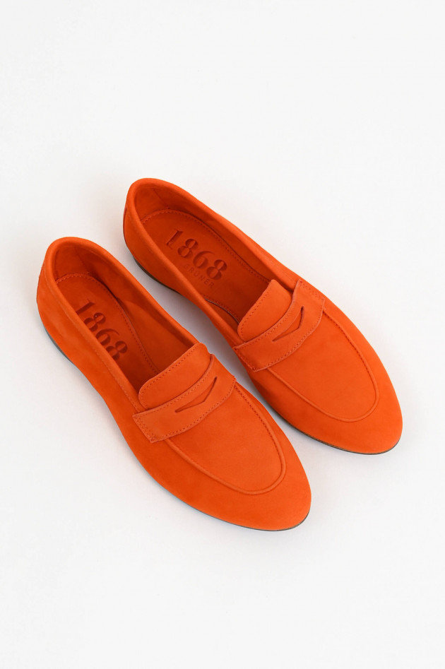 1868 Veloursleder-Loafer in Orange