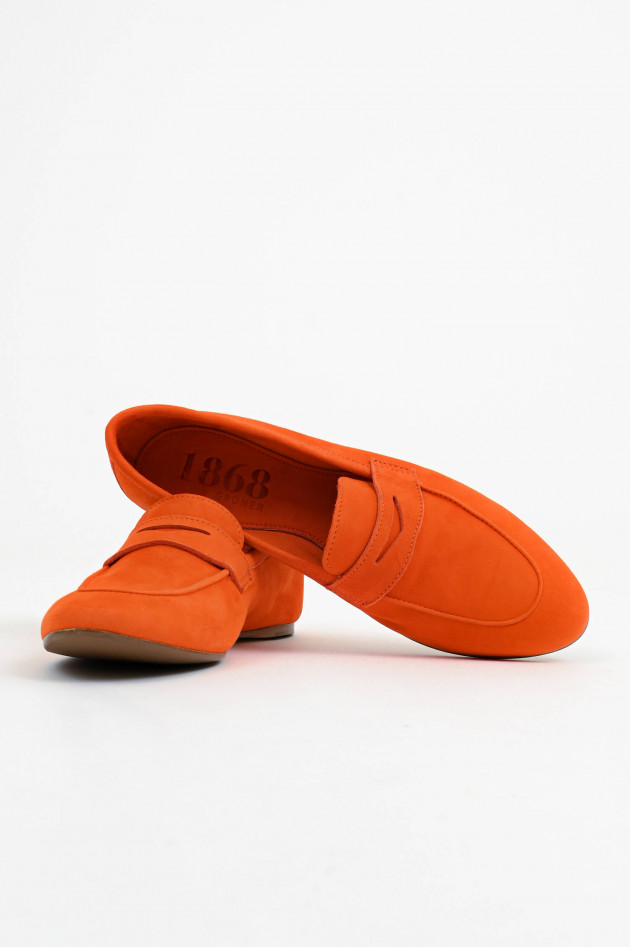 1868 Veloursleder-Loafer in Orange