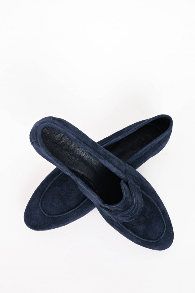 1868 Veloursleder-Loafer in Midnight