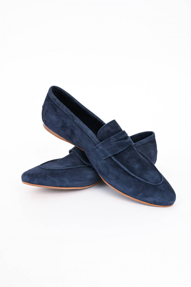 1868 Veloursleder-Loafer in Midnight