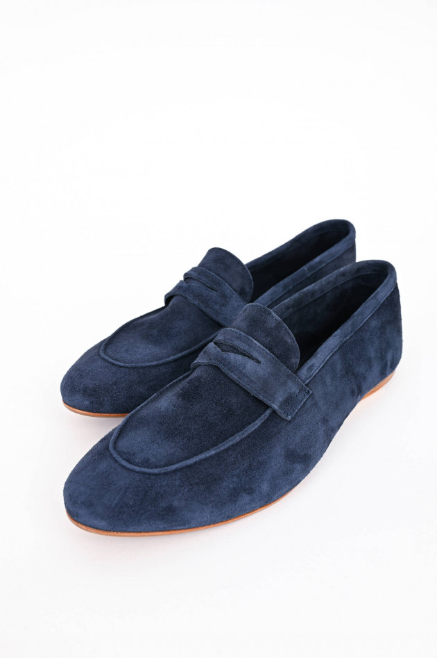 1868 Veloursleder-Loafer in Midnight