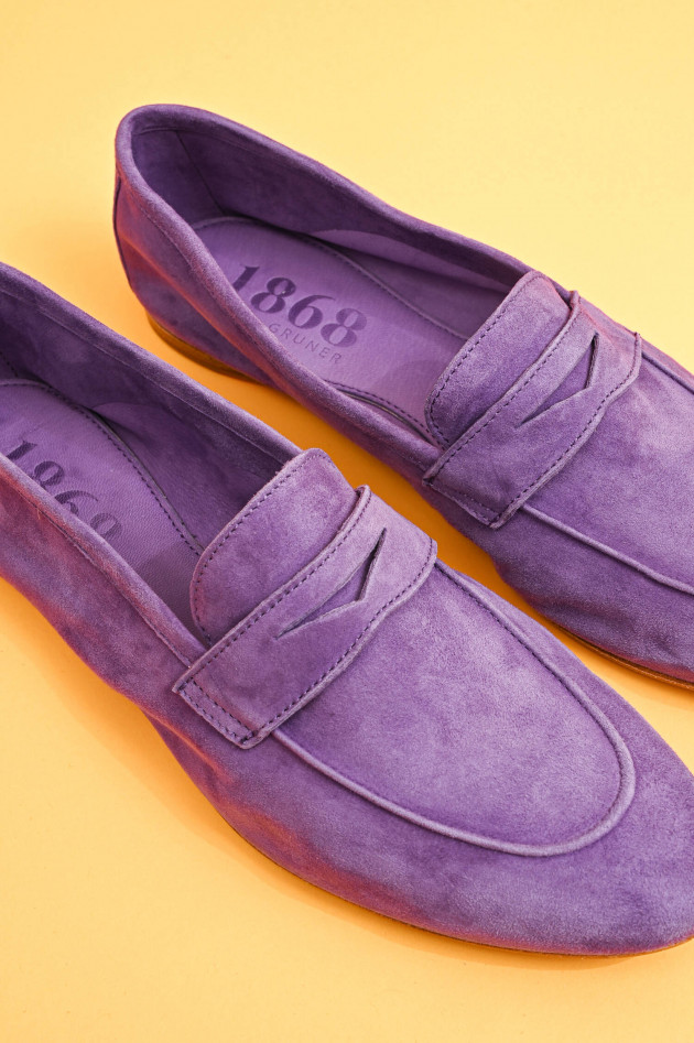 1868 Veloursleder-Loafer in Lila