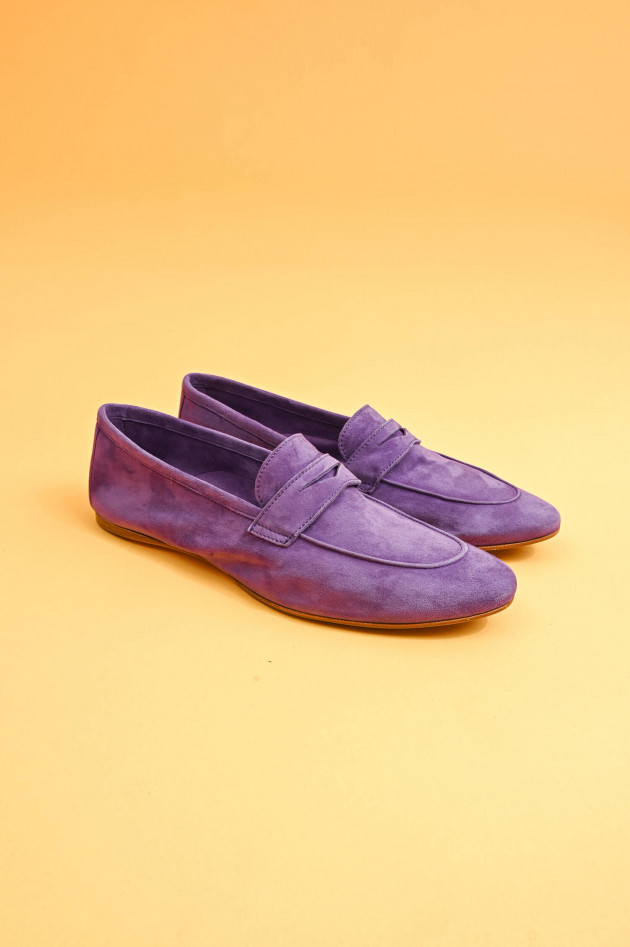 1868 Veloursleder-Loafer in Lila