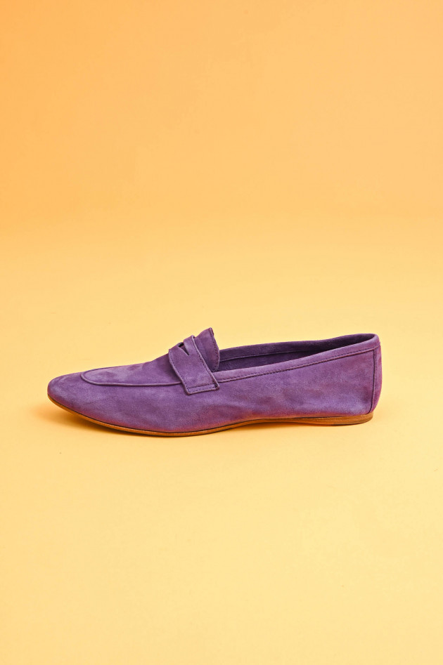 1868 Veloursleder-Loafer in Lila