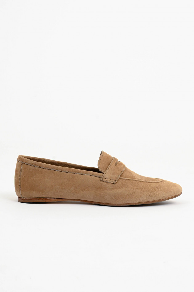 1868 Veloursleder-Loafer in Beige