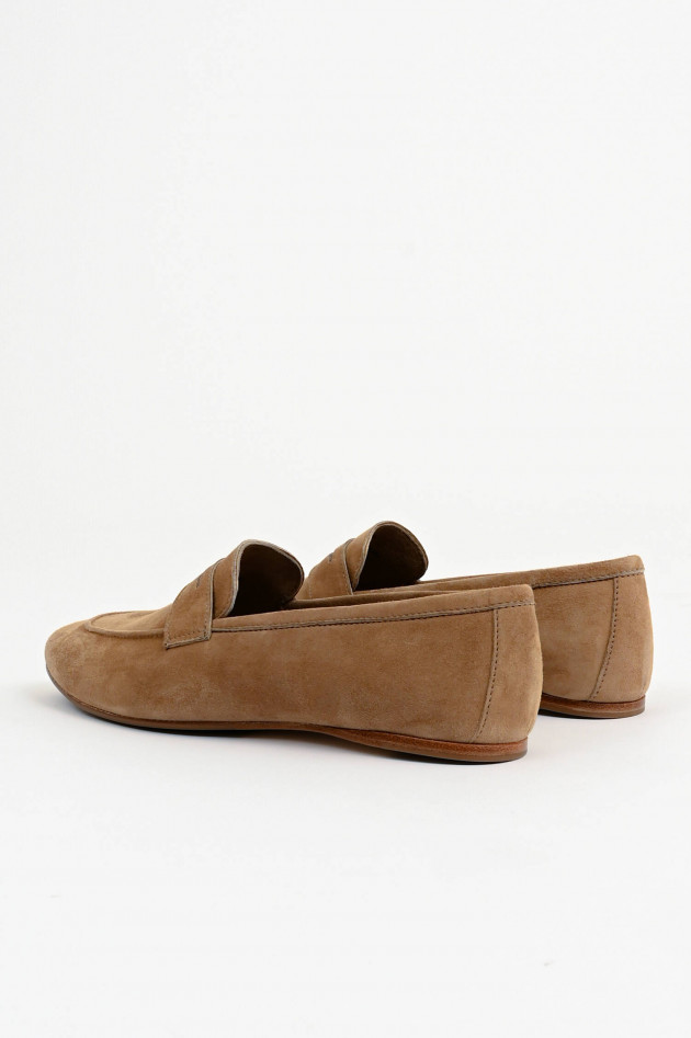 1868 Veloursleder-Loafer in Beige