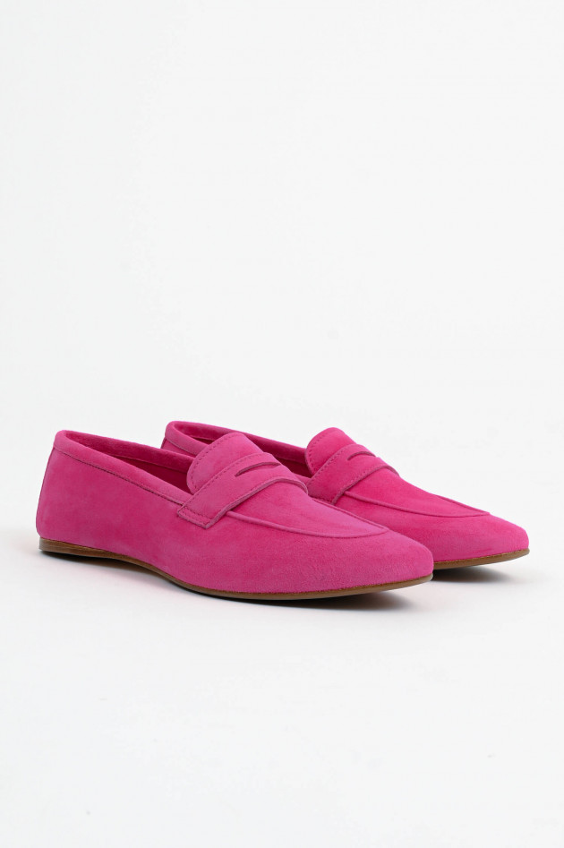 1868 Veloursleder-Loafer in Pink