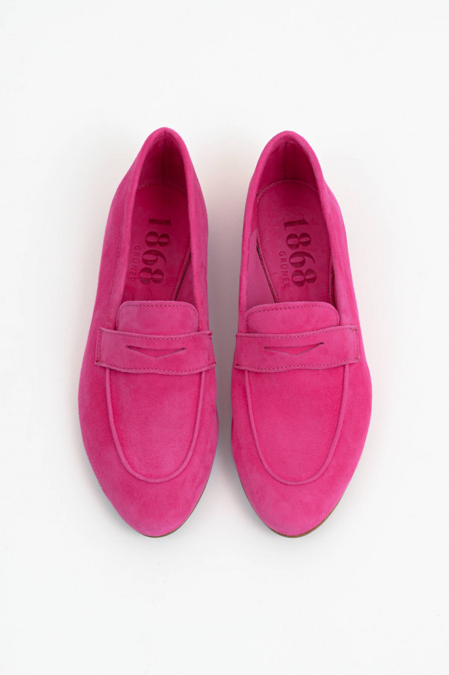 1868 Veloursleder-Loafer in Pink