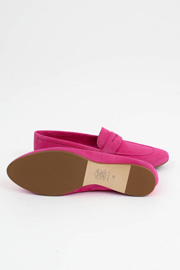 1868 Veloursleder-Loafer in Pink