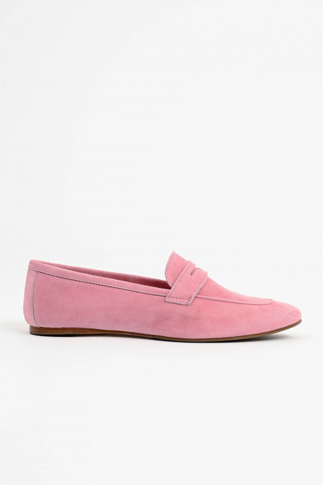 1868 Veloursleder-Loafer in Rosa