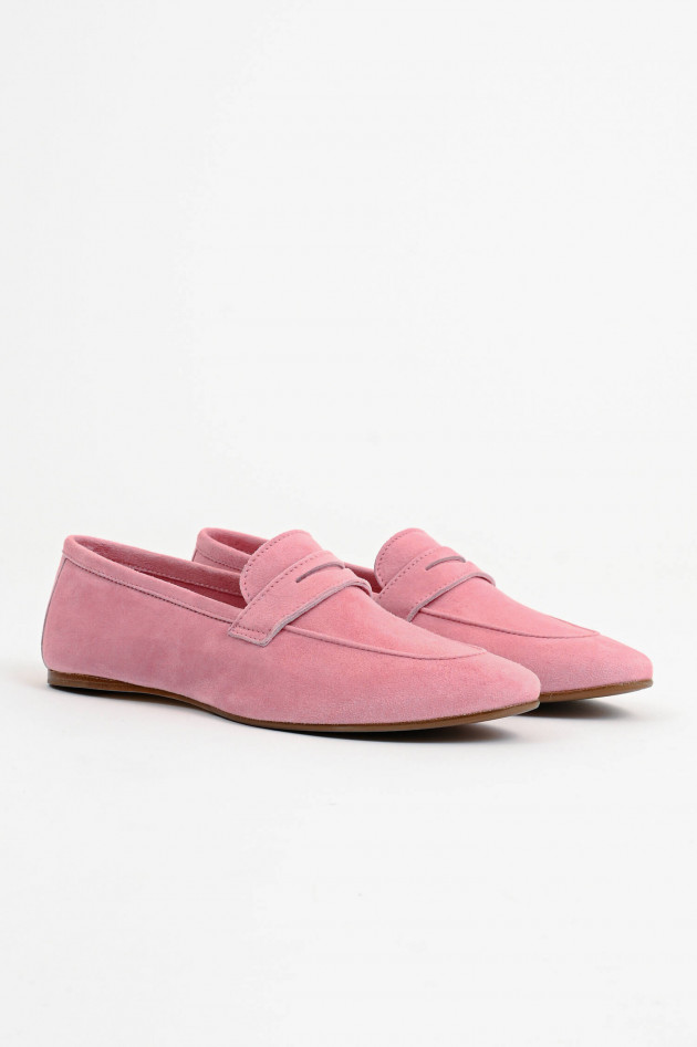 1868 Veloursleder-Loafer in Rosa