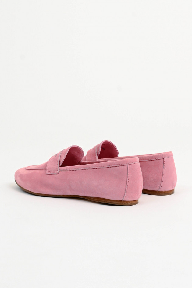 1868 Veloursleder-Loafer in Rosa