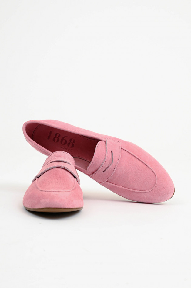 1868 Veloursleder-Loafer in Rosa