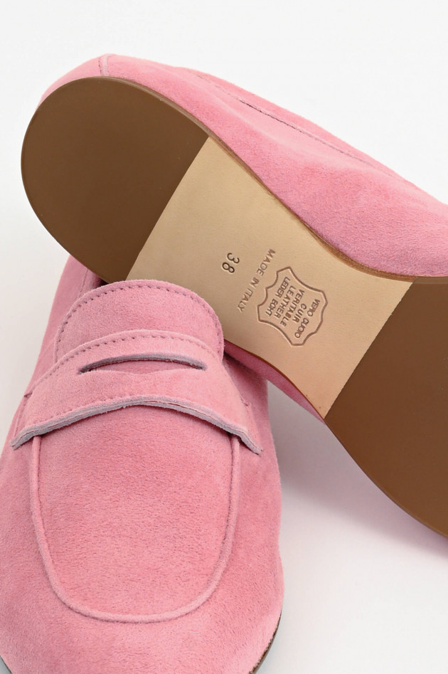 1868 Veloursleder-Loafer in Rosa