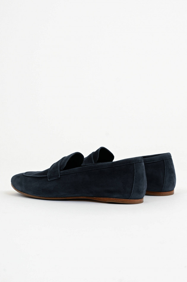 1868 Veloursleder-Loafer in Ozeanblau