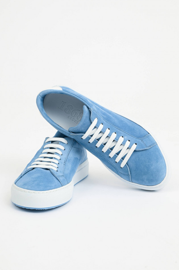 1868 Veloursleder-Sneaker in Hellblau