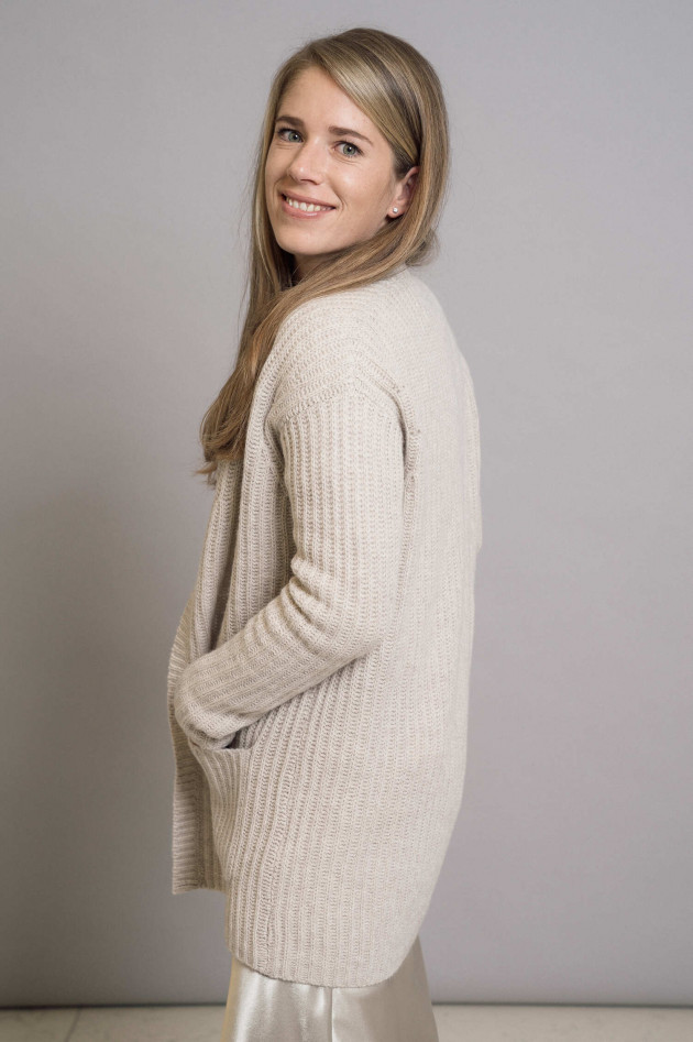 1868 Cashmere Cardigan in Beige