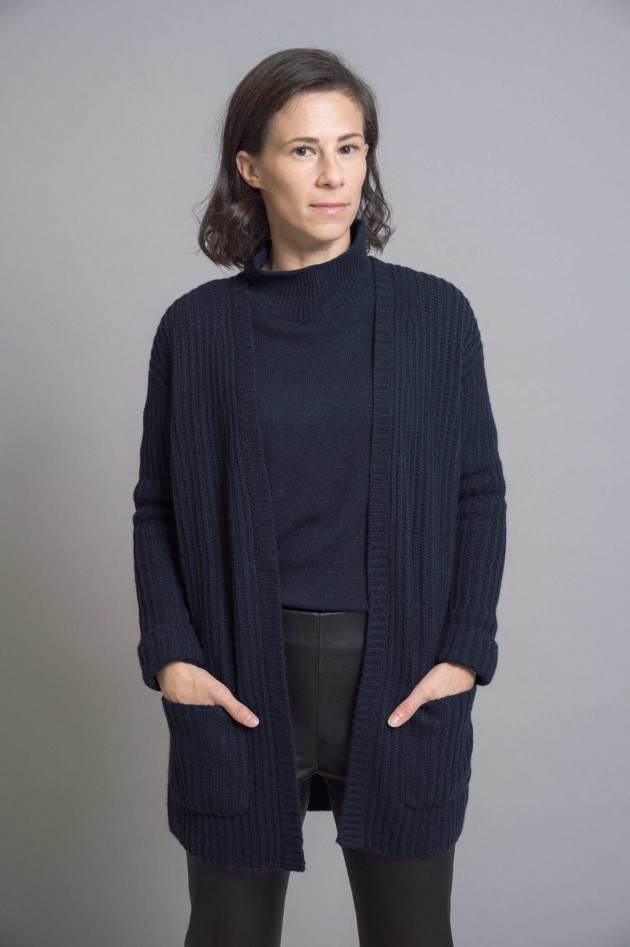 1868 Cashmere Cardigan in Navy