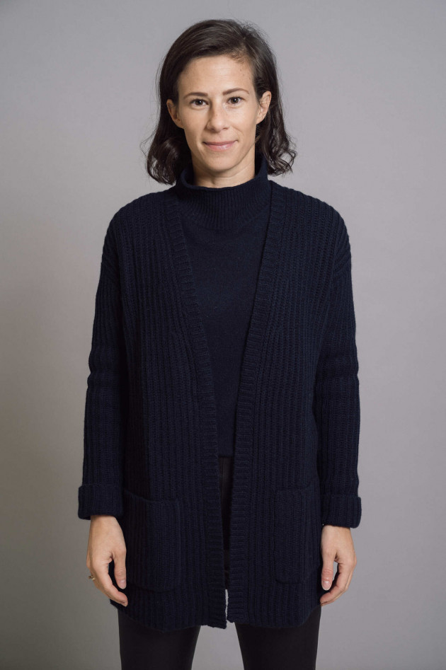 1868 Cashmere Cardigan in Navy