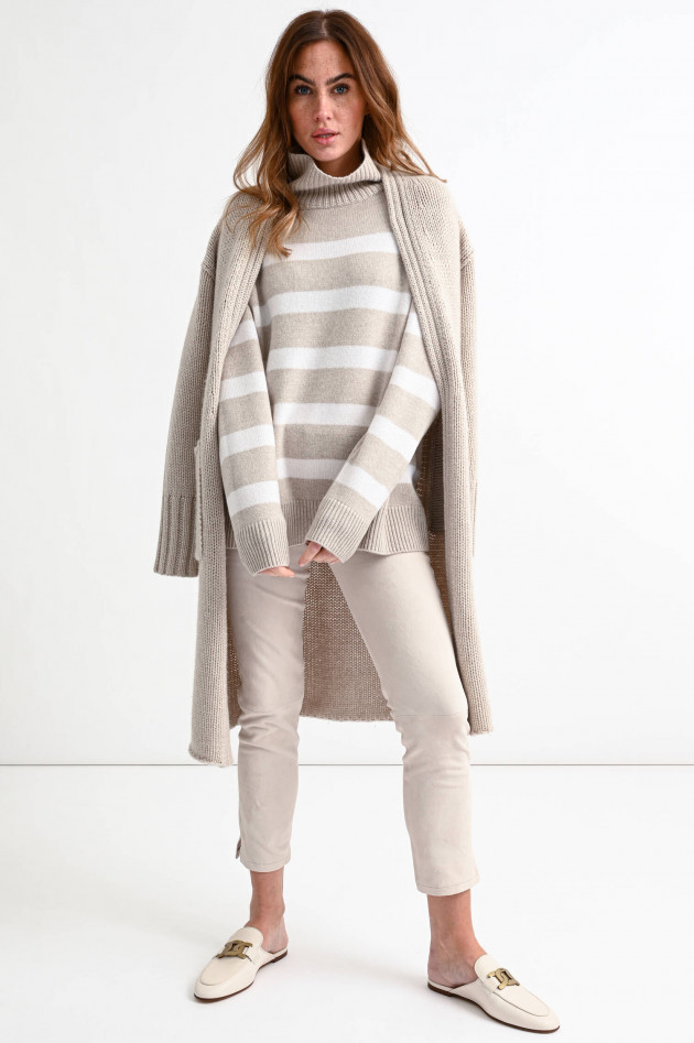 1868 Langer Cashmere-Mix Cardigan in Sand