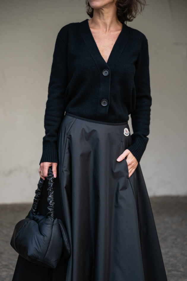 1868 Strickweste aus Wolle und Cashmere in Schwarz
