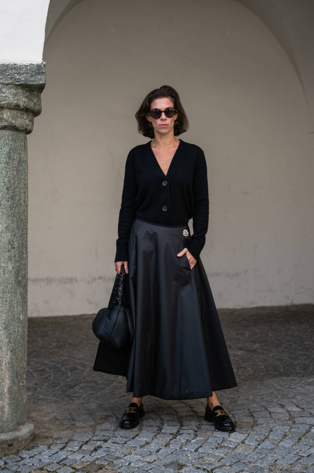 1868 Strickweste aus Wolle und Cashmere in Schwarz
