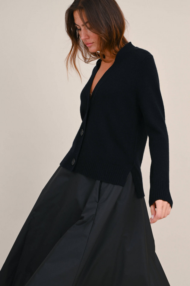 1868 Strickweste aus Wolle und Cashmere in Schwarz
