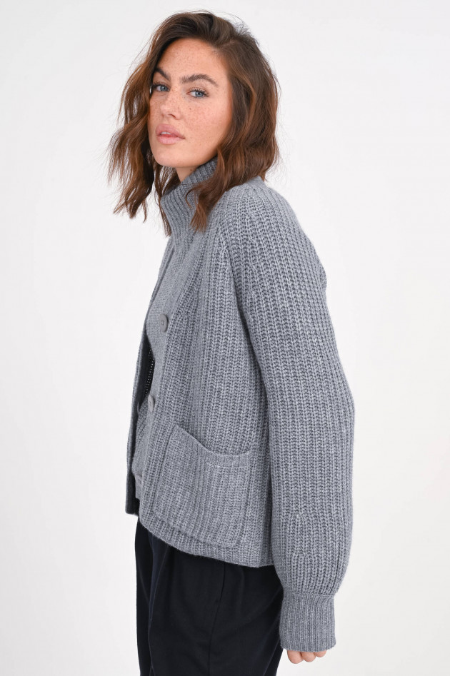 1868 Strickweste aus Woll-Cashmere-Mix in Grau