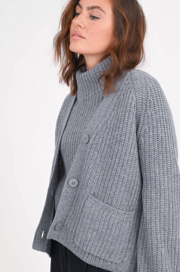 1868 Strickweste aus Woll-Cashmere-Mix in Grau