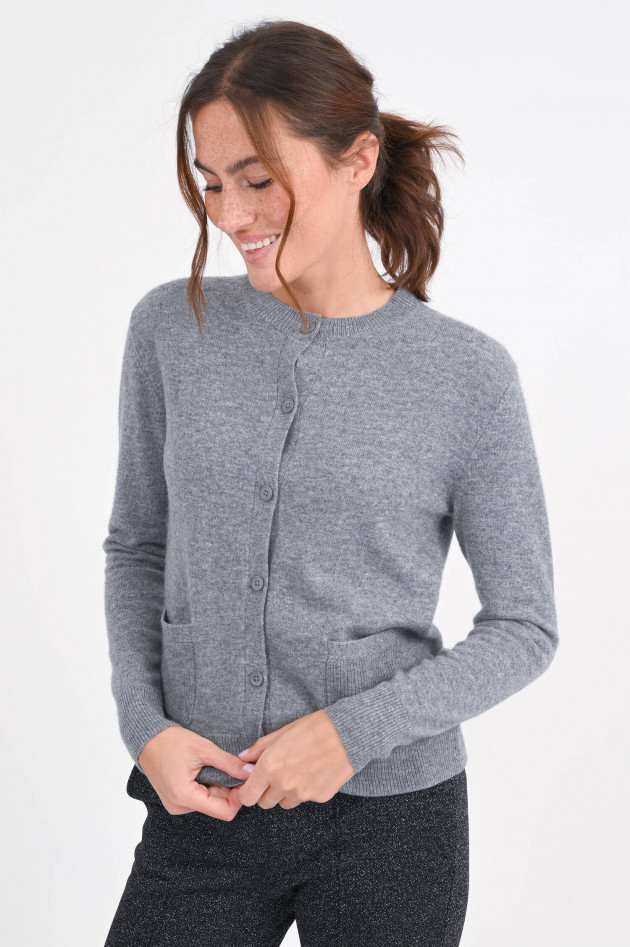1868 Strickweste aus Cashmere in Grau