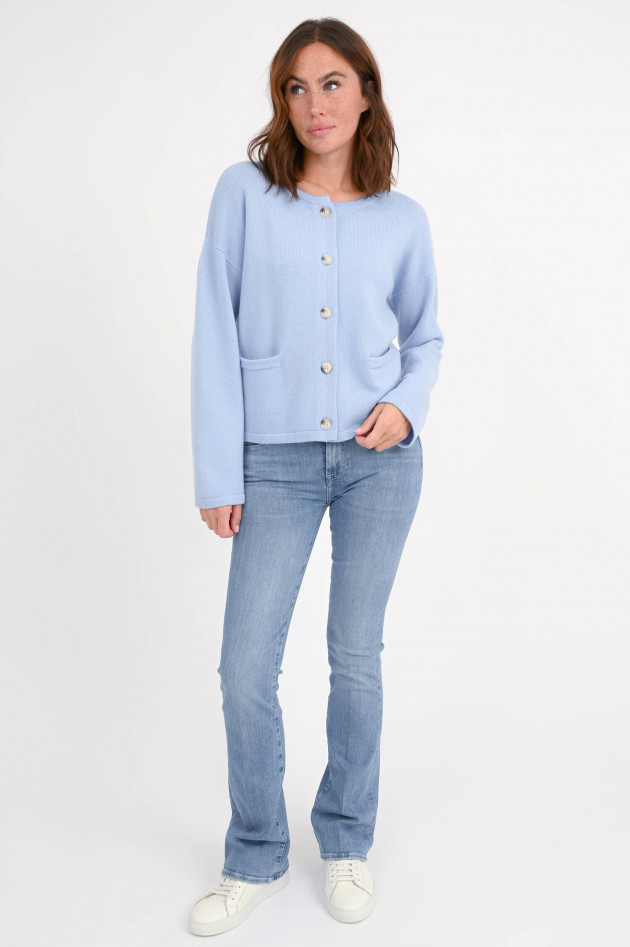1868 Strickweste aus Woll-Cashmere-Mix in Hellblau