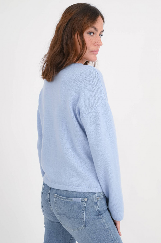 1868 Strickweste aus Woll-Cashmere-Mix in Hellblau