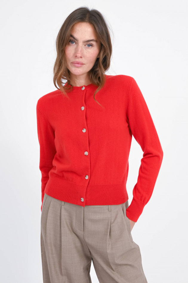 1868 Cashmere-Cardigan in Rot