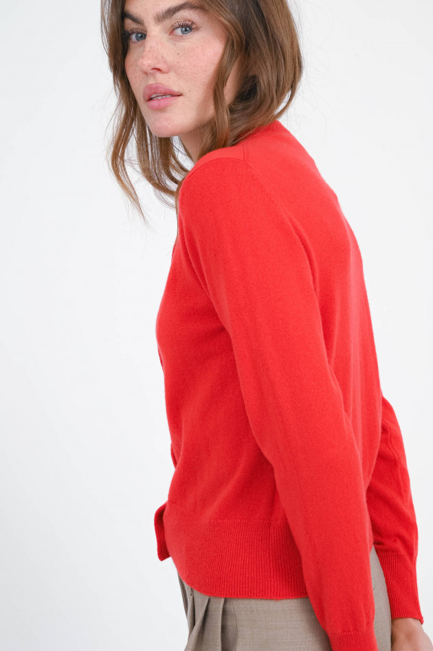 1868 Cashmere-Cardigan in Rot